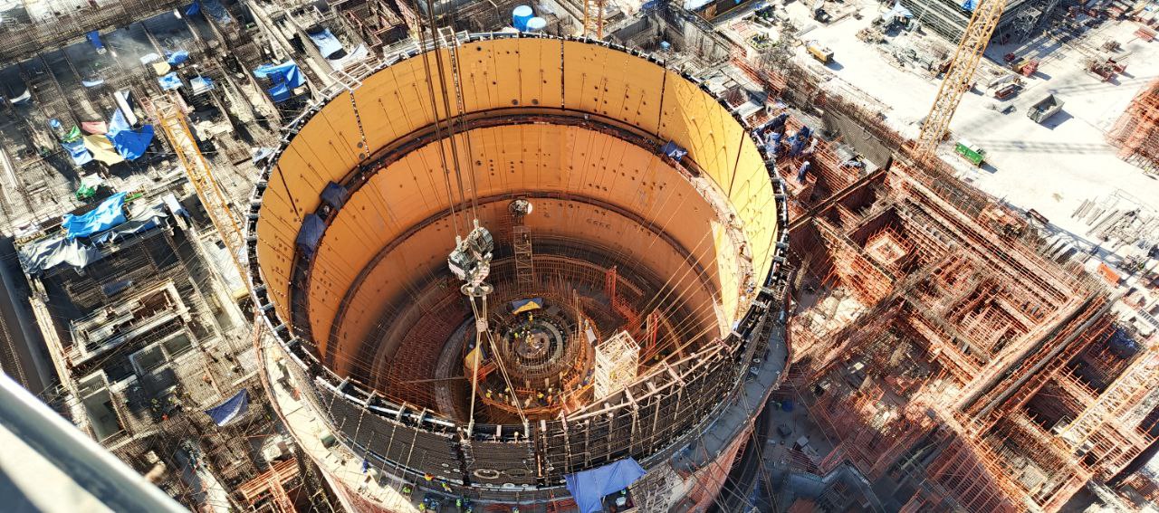 The installation of the third tier of the inner containment at Unit 2 of the El-Dabaa NPP (Egypt) was completed
