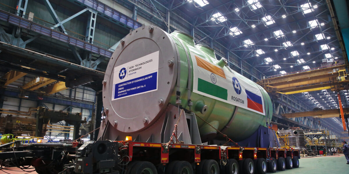 Rosatom shipped reactor vessel for Unit 6 of the Kudankulam NPP (India )