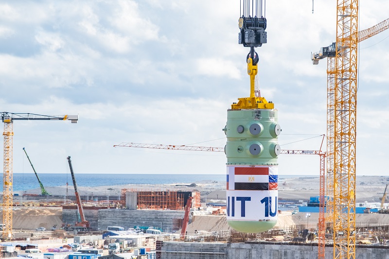 Reactor Vessel Installed at El-Dabaa NPP Power Unit 1 in Egypt