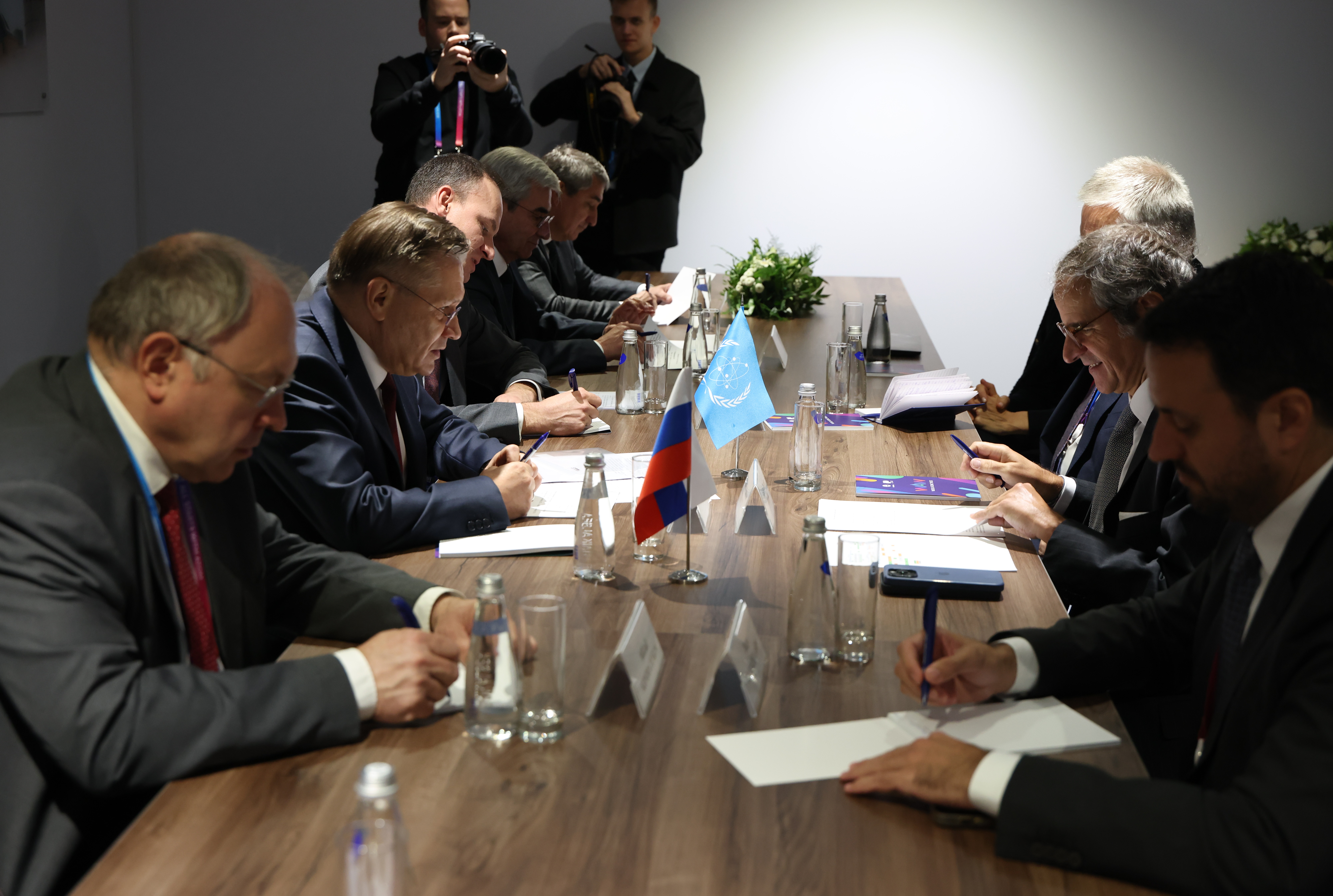 Rosatom Head Alexey Likhachev Meets IAEA Director General Rafael Grossi