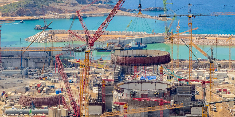 The fifth tier of the inner containment of the reactor building installed at the Akkuyu NPP Unit 3 construction site