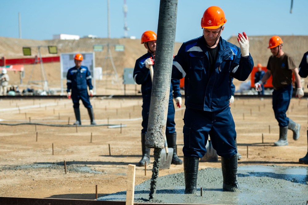 Photo: Concrete work commences for the construction of the SNPP in Uzbekistan