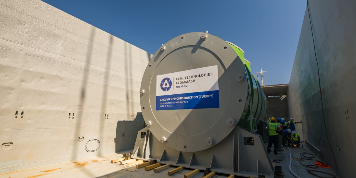 Rosatom had delivered the reactor pressure vessel for the Akkuyu NPP Unit 3 (Turkey)
