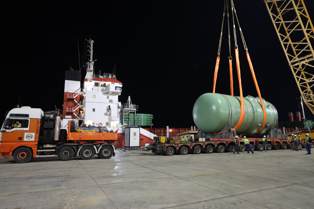 Photo: The reactor vessel for Unit 1 has been delivered to the El Dabaa Nuclear Power Plant construction site in Egypt