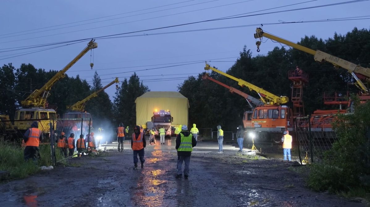 Фото и видео: Доставка реактора и другого оборудования для энергокомплекса IV поколения в Северск Томской области 